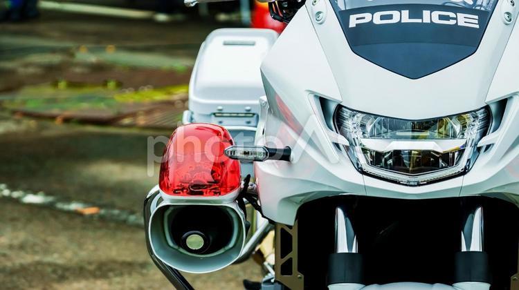 白バイ（警察車両）No.6 白バイ,警察,車両の写真素材