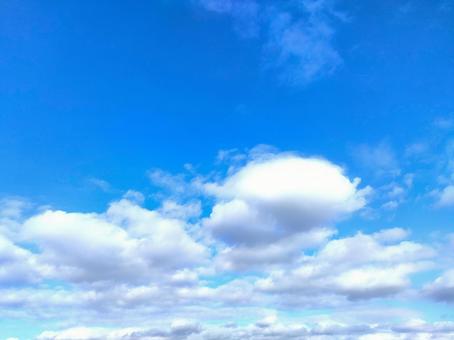 青空と雲 青空と雲の写真