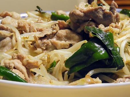 Photo, meat, pork, stir fry, 
