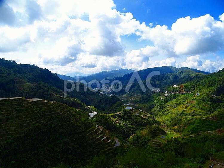 イフガオ州バナウエ町のビューポイント棚田 フィリピン,イフガオ,バナウエの写真素材