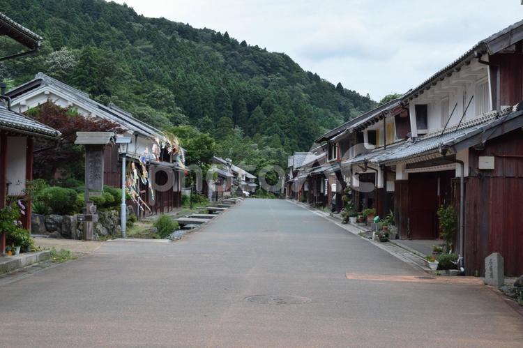 【福井】若狭熊川宿の風景 若狭熊川宿,道の駅,古民家の写真素材