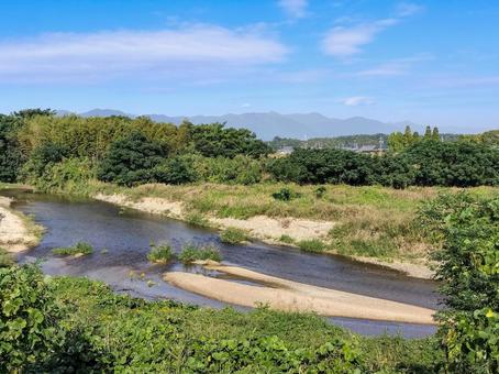 三重県鈴鹿市和泉町から眺める安楽川 安楽川,三重県,鈴鹿市の写真素材