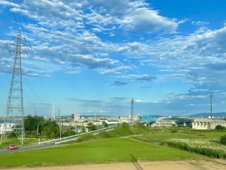 東北新幹線から眺める八戸市長苗代の風景 東北新幹線から眺める八戸市長苗代の風景 八戸市,長苗代,八戸通り跨線橋の写真素材