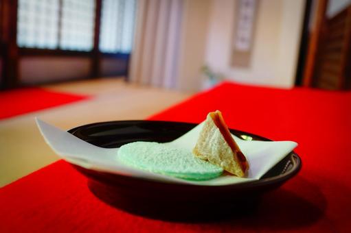茶室の和菓子 茶室の和菓子 和菓子,茶室,食べ物の写真素材