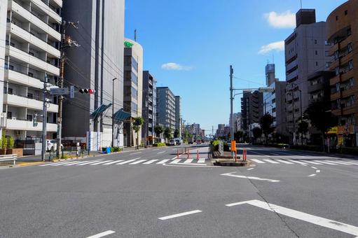 西葛西駅周辺・清砂大橋通り(江戸川区) 西葛西駅周辺・清砂大橋通り(江戸川区) 西葛西駅,駅周辺,清砂大橋通りの写真素材