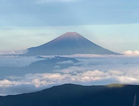荒川中岳山頂より 夕方の富士山4 荒川中岳山頂より 夕方の富士山4の写真