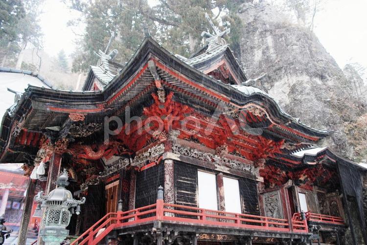 榛名神社の冬 群馬県,高崎市,榛名神社の写真素材