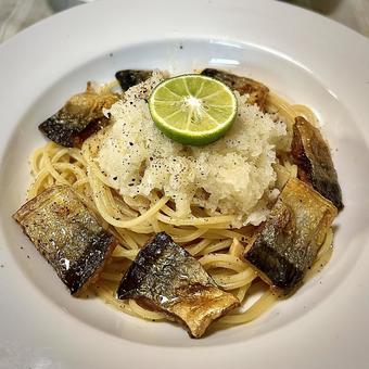 秋刀魚と鬼おろしパスタ 秋刀魚と鬼おろしパスタの写真