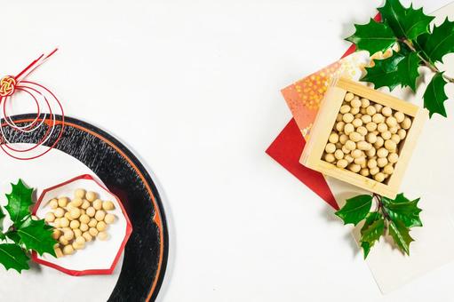 節分デザイン 節分,厄払い,豆まきの写真素材