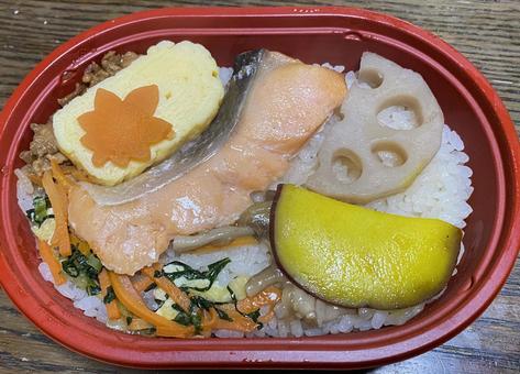 しゃけ弁当 しゃけ弁 コンビニ弁当 しゃけ弁当 しゃけ弁 コンビニ弁当の写真