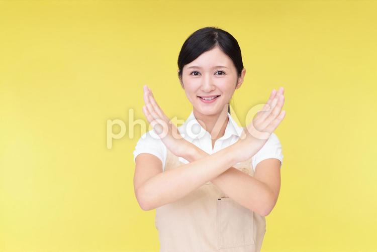 禁止の意思表示をする女性 女性,女,主婦の写真素材
