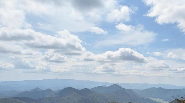 山頂　雲 山,空,自然の写真素材