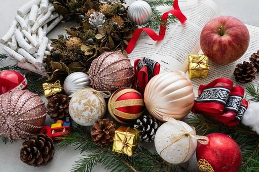 クリスマスデコレーション クリスマスデコレーション クリスマス,オーナメント,グリーティングカードの写真素材