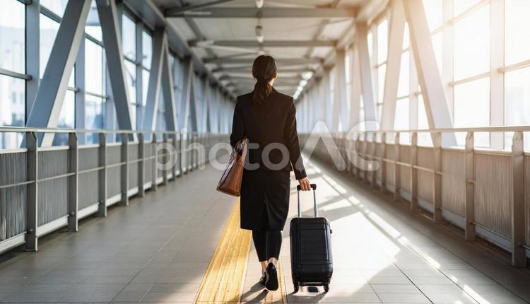 スーツ姿の女性社員の後ろ姿 ol,スーツ,女性社員の写真素材