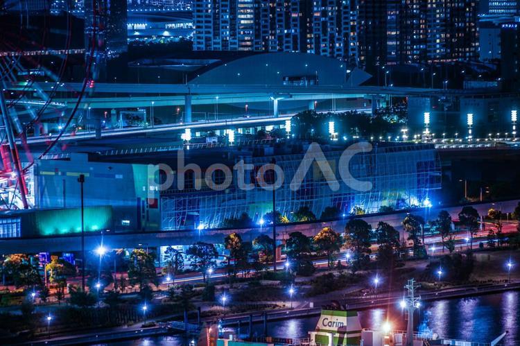 東京・お台場から見える東京の夜景 夜景,東京,テレコムセンターの写真素材