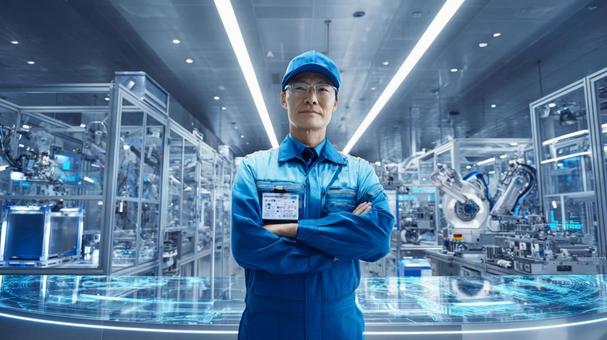 未来工場のベテラン技術者 未来工場のベテラン技術者の写真