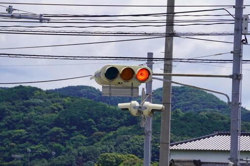 電球式信号機 電球式信号機 信号,電球式,空の写真素材