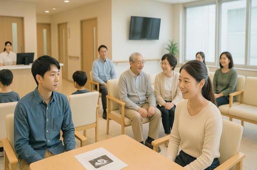 病院の待合室 病院の待合室の写真