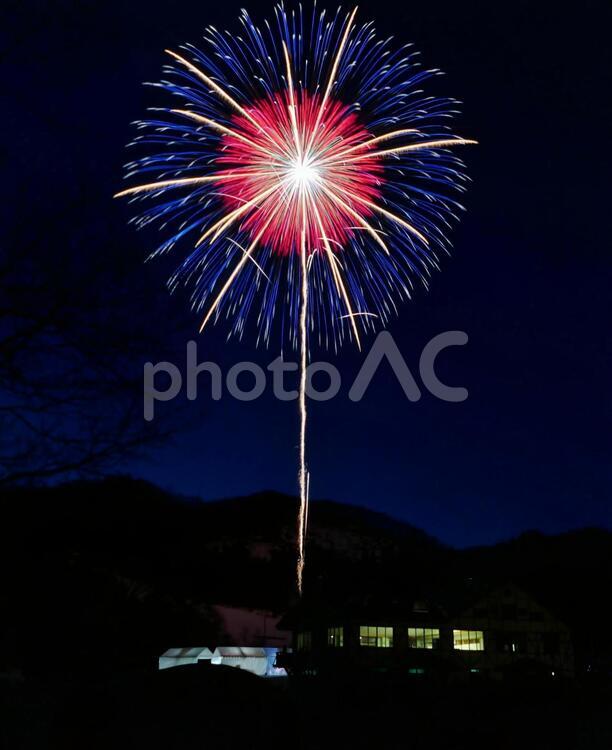 《大曲の花火》秋田県大仙市 大曲の花火,大曲,大仙市の写真素材