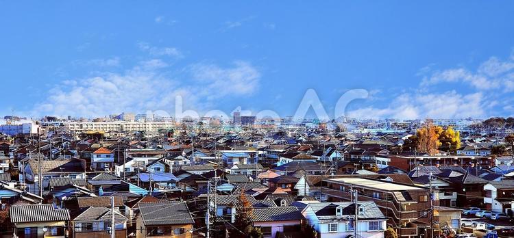 久喜市街　久喜市上早見から鷲宮・栗橋方面 久喜市,久喜市街,久喜市街地の写真素材