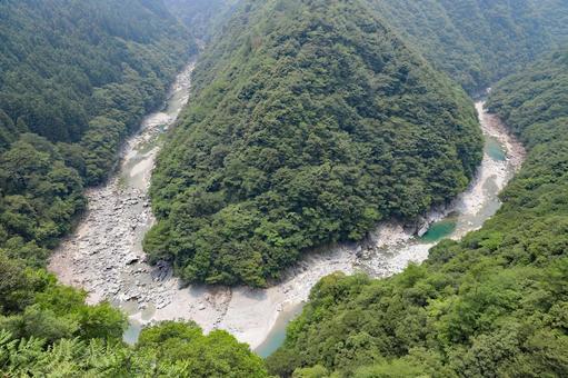 祖谷ひの字渓谷2 祖谷ひの字渓谷2 かずら橋,祖谷渓谷,西祖谷の写真素材