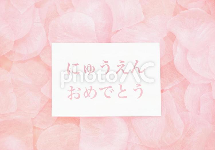 桜の花びらイメージ（入園） 桜,入園,おめでとうの写真素材