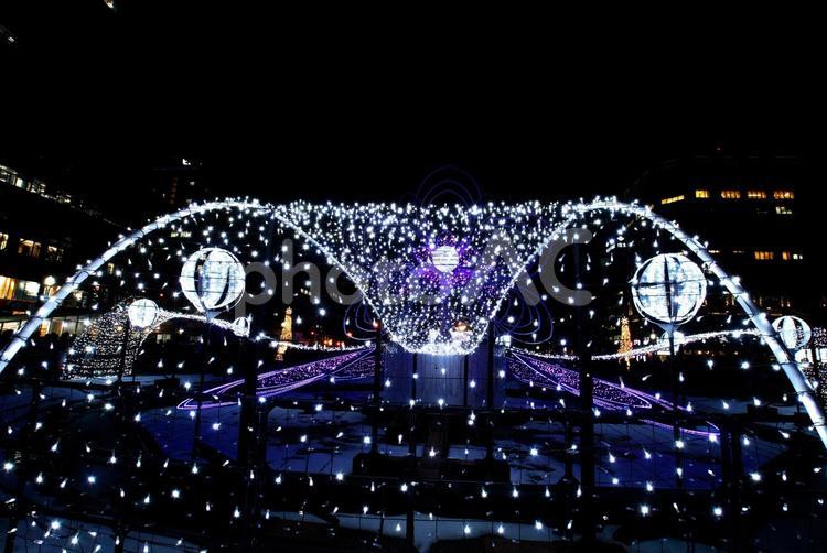 さっぽろホワイトイルミネーションの輝き 札幌ホワイトイルミネーション,ホワイトイルミネーション,光の写真素材
