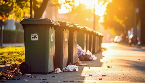 ゴミの分別　 ごみ箱の写真