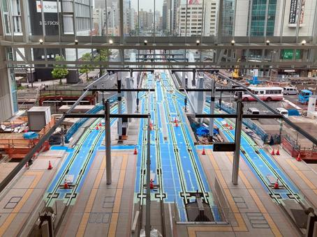 Hiroshima Station under construction, JPG