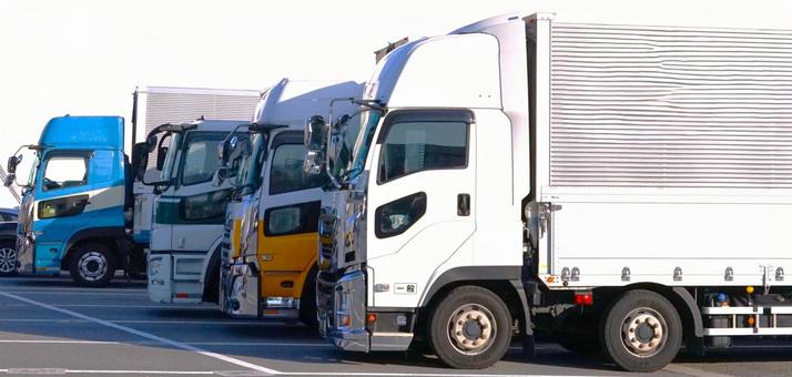 複数のトラック トラック,車,三台の写真素材