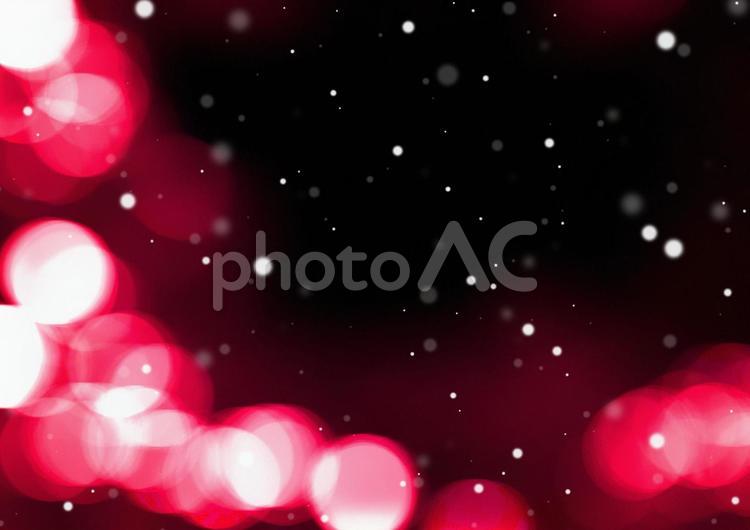 [psd]クリスマスイメージ　フレーム素材（粉雪とレッドのドット） psd,クリスマス,イメージの写真素材