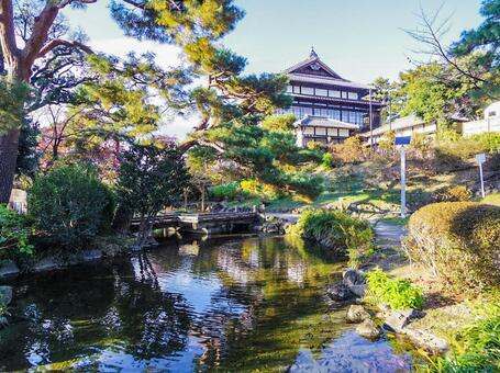 【群馬県】前橋市・臨江閣 臨江閣,前橋市,日本庭園の写真素材