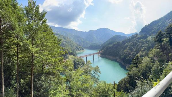 夏の奥大井湖上駅 夏の奥大井湖上駅の写真