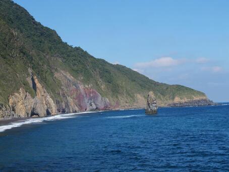 伊豆大島　筆島 筆島,伊豆大島,伊豆諸島の写真素材