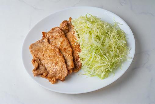 豚の生姜焼き 生姜焼き,豚肉,ロースの写真素材