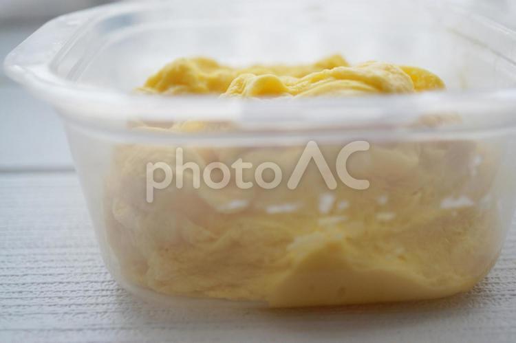 電子レンジで作るふわふわ卵 卵,卵料理,ふわふわの写真素材