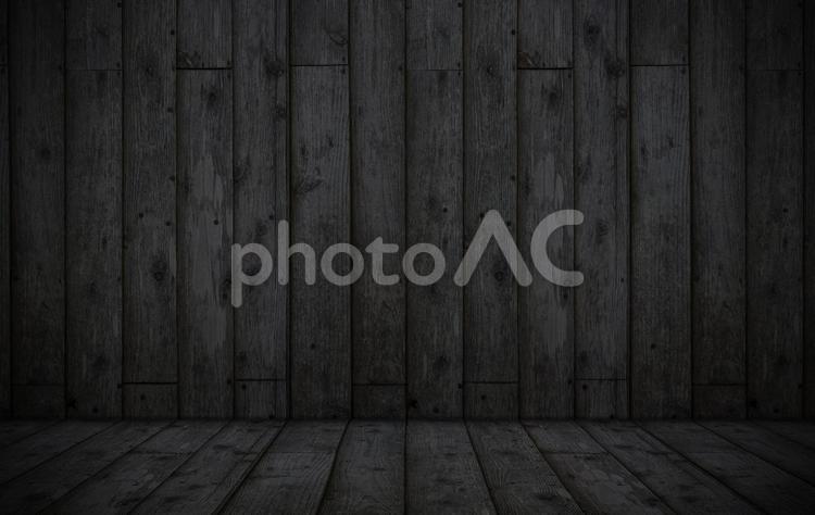黒い木目の部屋の背景画像 黒,木目,黒い木目の写真素材