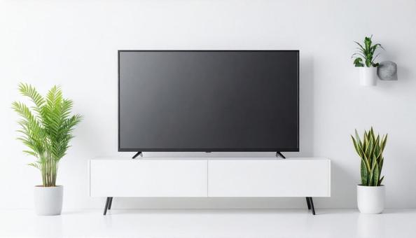 大きな薄型のテレビの写真