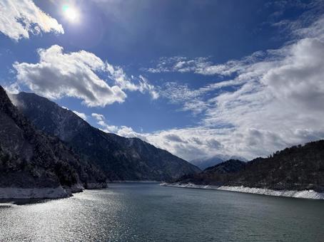 ダム風景 風景,絶景,景色の写真素材