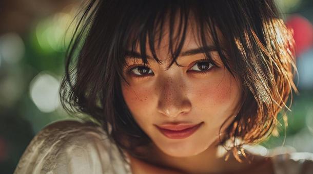 アップの若い女性 06 アップの若い女性 06の写真