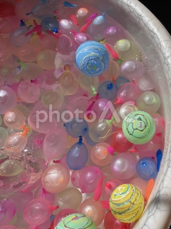 夏のヨーヨー風船 夏,夏祭り,風船の写真素材