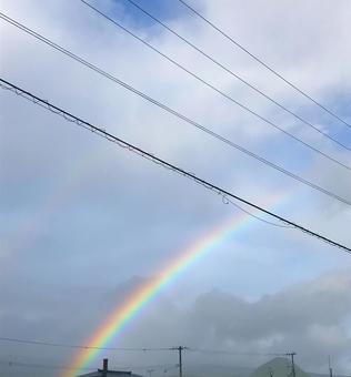 函館より。天気雨と虹。 函館より。天気雨と虹。の写真