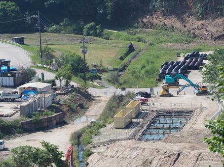 工事現場 工事現場 工事,風景,重機の写真素材