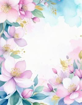 花 背景 エレガント 水彩 花 背景 エレガント 水彩の写真