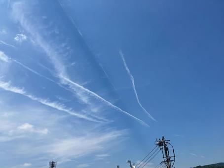 Photo, sky, blue sky, aerial cloud, 
