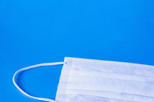Simple mask on blue background, JPG Simple mask on blue background, JPG
