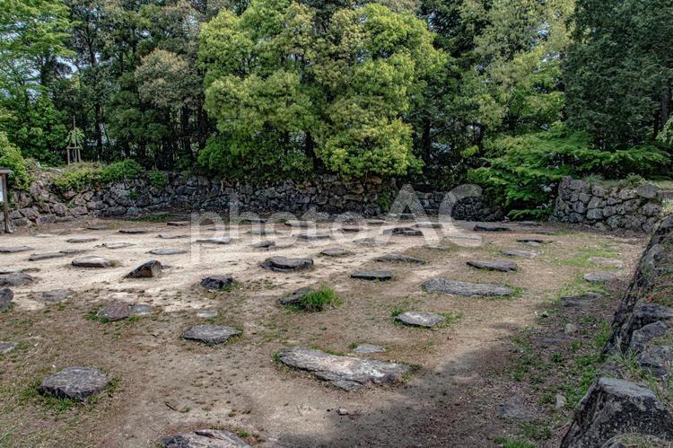 安土城　天主跡 安土城,天主跡,安土城址の写真素材