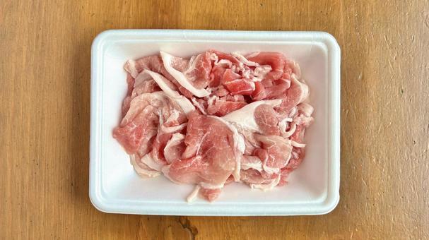 豚こま切れ肉 豚こま切れ肉 豚肉,豚こま切れ肉,こま切れの写真素材