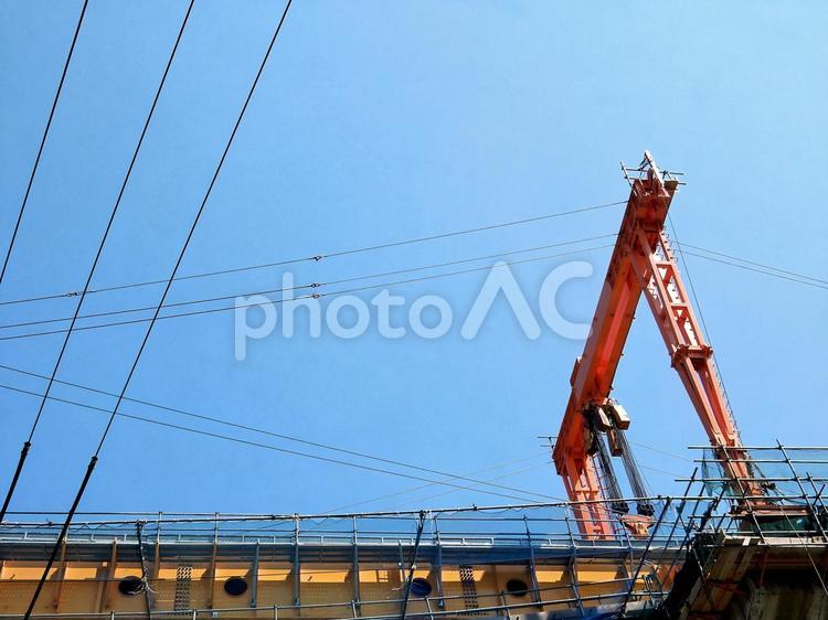 【工事写真】道路建設現場 道路,橋梁,架設の写真素材