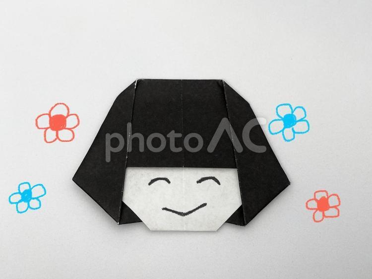 平和主義の穏やかな表情の人 折り紙画像 平和,穏やか,にこやかの写真素材